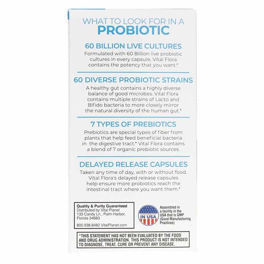 Vital Flora Men's Daily Probiotic + Prebiotics Shelf Stable, VTP